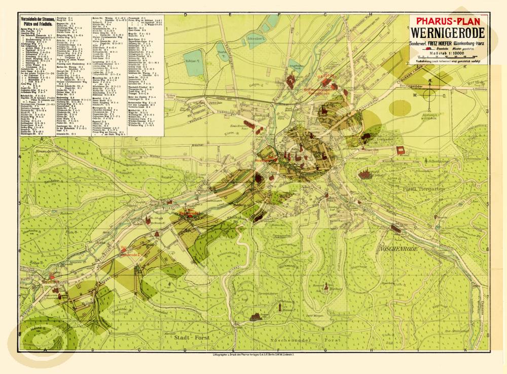 Wernigerode 1912 - Reproduktion, flach, schwarz-weiß