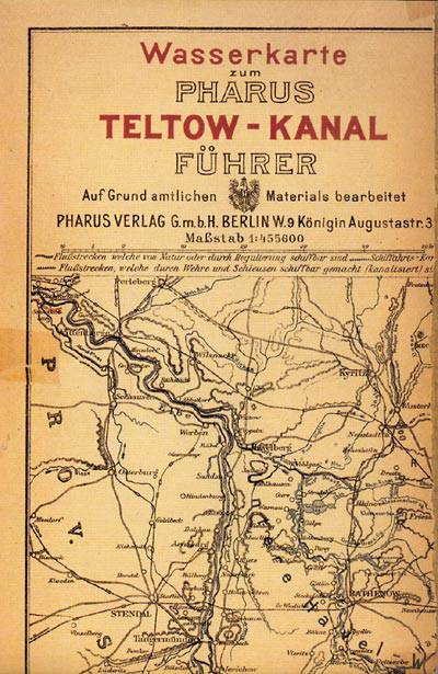 Wasserkarte - zum Teltow-Kanal-Führer