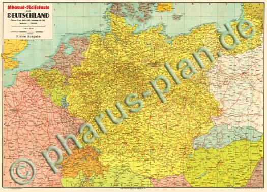 Deutschlandkarte 1940 - Eisenbahnkarte
