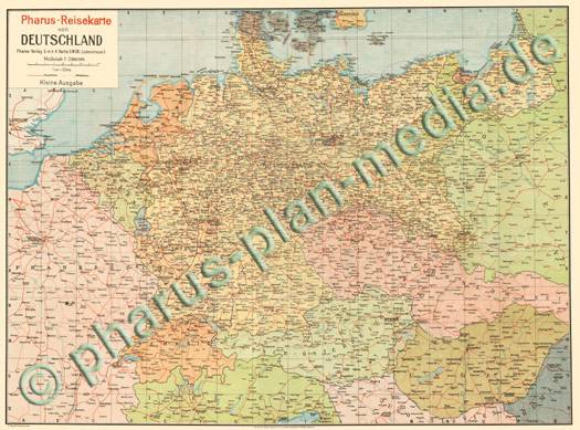 Deutschlandkarte 1923 - Eisenbahnverbindungen