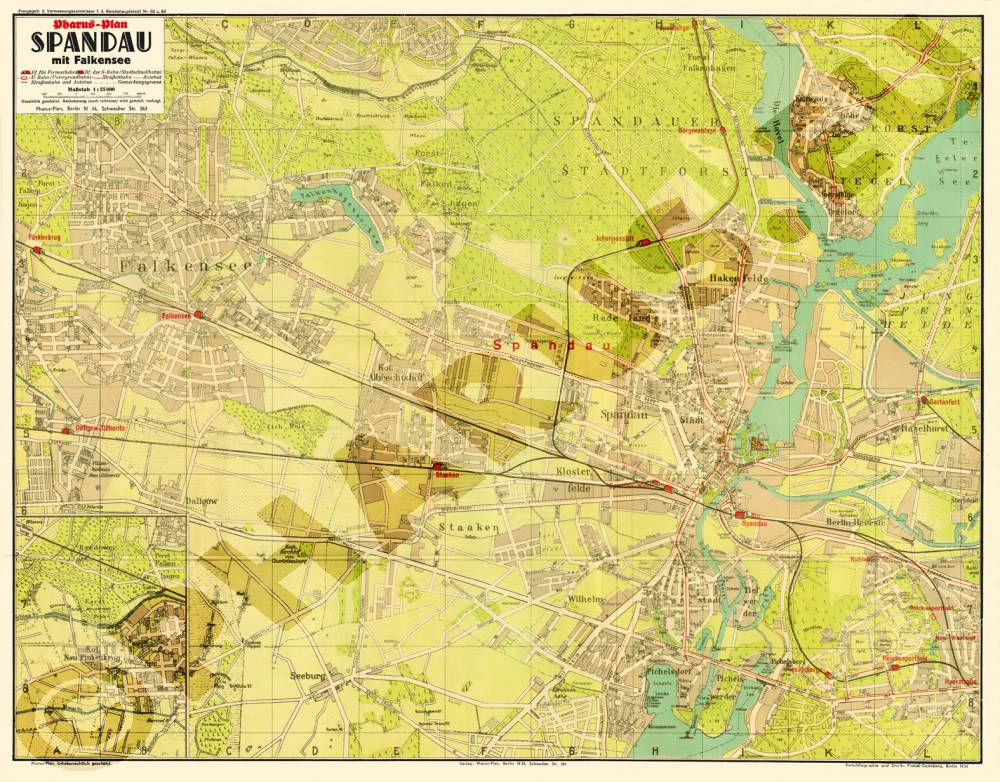 Berlin 1940 - Berlin-Spandau - Reproduktion, gefalzt, schwarz-weiß