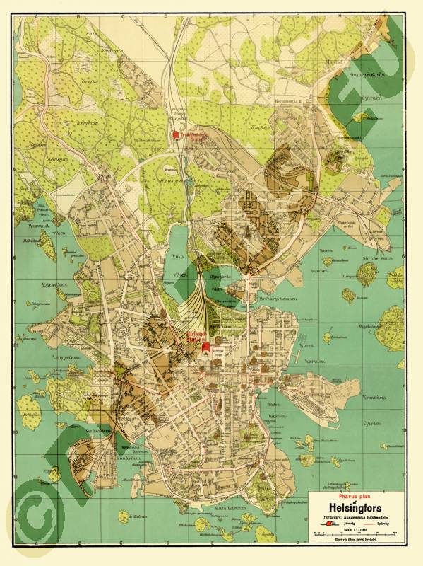 Helsingfors 1912 - Helsinki 1912 - Reproduktion, flach, schwarz-weiß