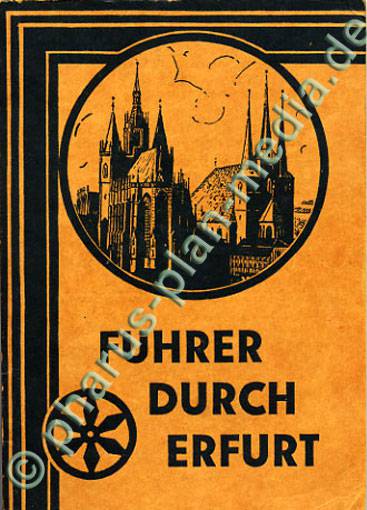 Erfurt 1930 - Stadtplan - Reproduktion, flach, schwarz-weiß