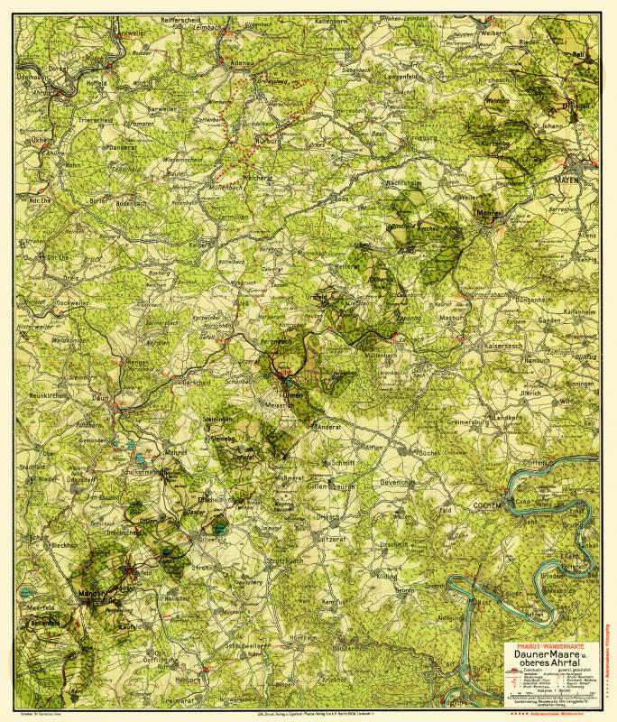 Dauner Maare 1925 - Reproduktion, gefalzt, schwarz-weiß