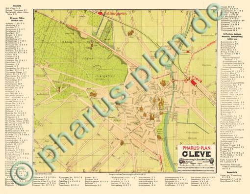 Kleve 1910 - Reiseführer - Reproduktion, flach, schwarz-weiß