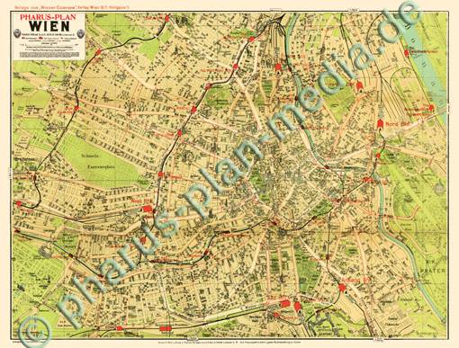 Wien 1911 - Reproduktion, gefalzt, schwarz-weiß
