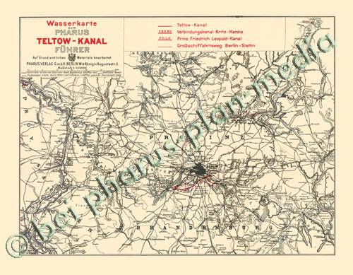 Gewässerkarte 1906 - Provinz Brandenburg