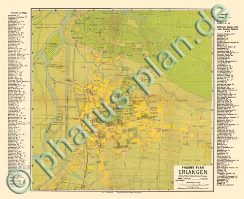 Erlangen 1920 - Reproduktion, gefalzt, schwarz-weiß