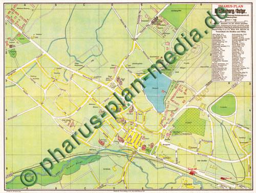 Rastenburg 1930 - Reproduktion, gefalzt, schwarz-weiß