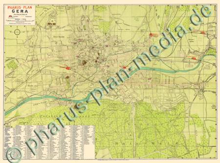 Gera 1924 - Reproduktion, gefalzt, schwarz-weiß