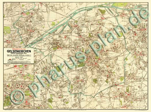Gelsenkirchen 1932 - Reproduktion, flach, schwarz-weiß