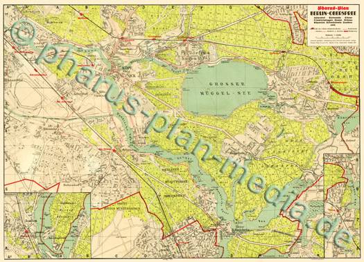 Berlin 1935 - Berlin-Oberspree - Reproduktion, flach, schwarz-weiß