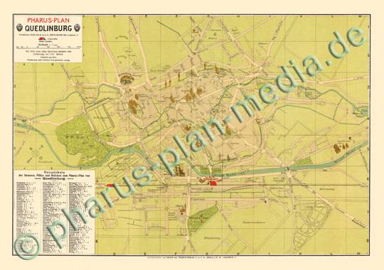 Quedlinburg ca. 1912 - Reproduktion, flach, schwarz-weiß
