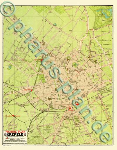 Krefeld 1926 - Reproduktion, flach, schwarz-weiß