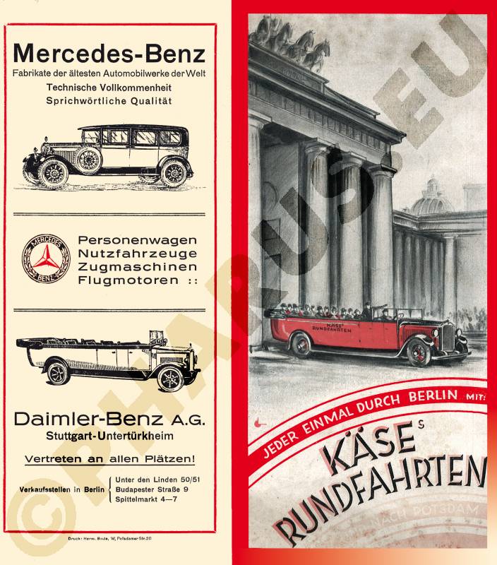 Berlin 1924 - Reproduktion, gefalzt, schwarz-weiß