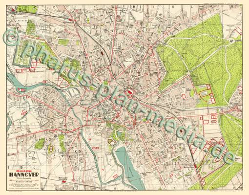 Hannover 1939 - Kleine Ausgabe - Reproduktion, gefalzt, schwarz-weiß