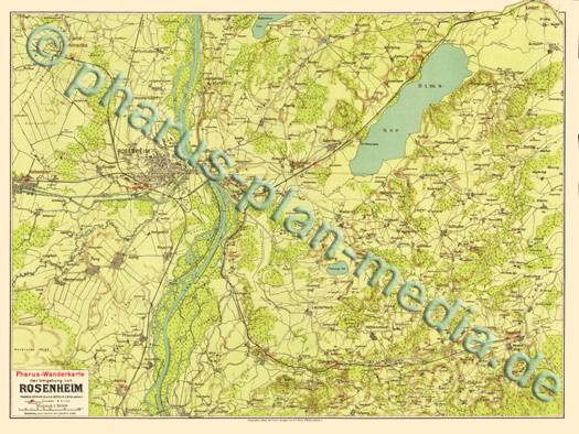 Rosenheim 1925 - Wanderkarte - als Download