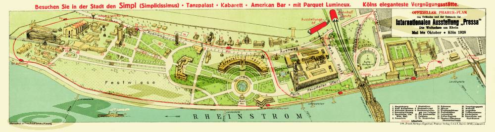 Köln 1928 - Reproduktion, gefalzt, schwarz-weiß