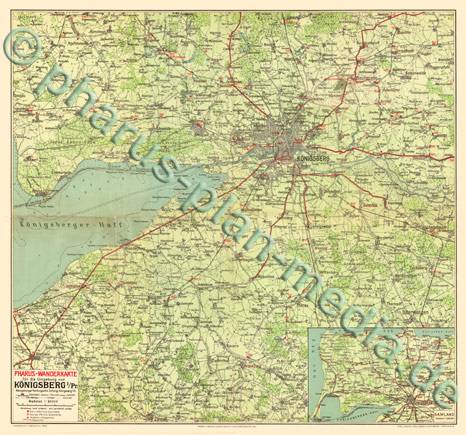 Königsberg 1925 - Umgebungsplan